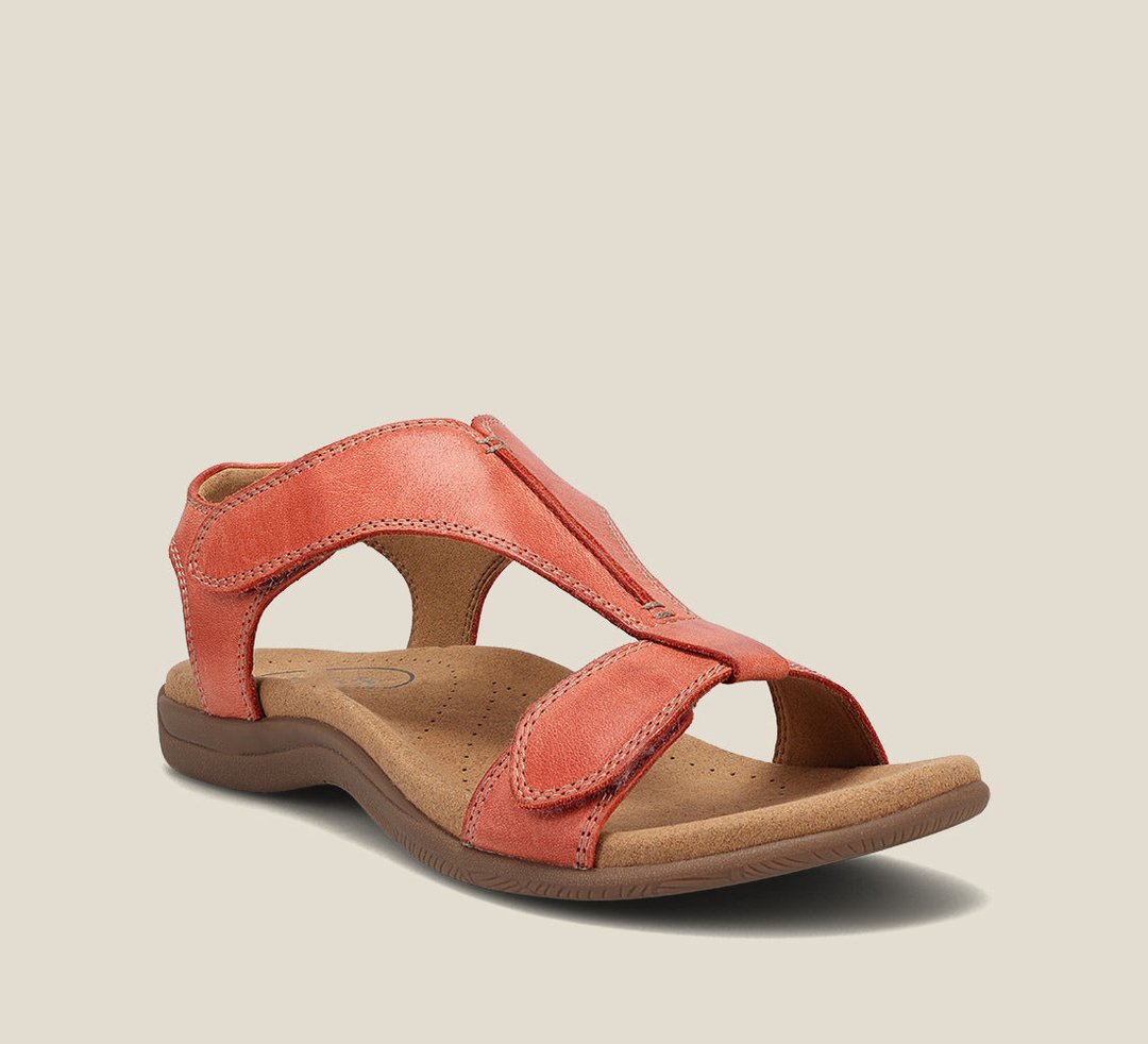 Comfort Cushioned Strap Sandals with Velcro Closure