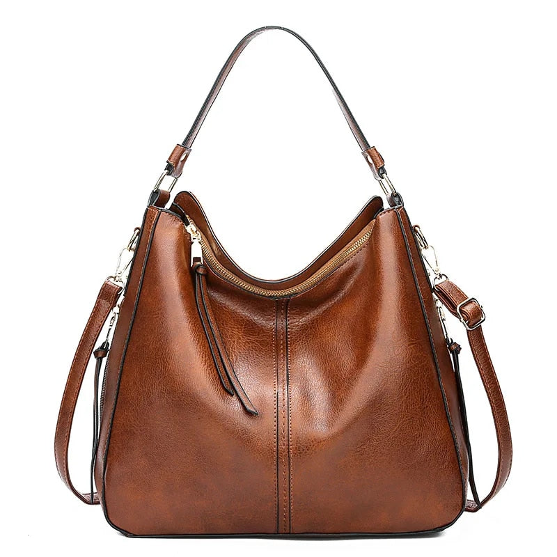 Women's Hobo Bag with Detachable Pouch and Strap