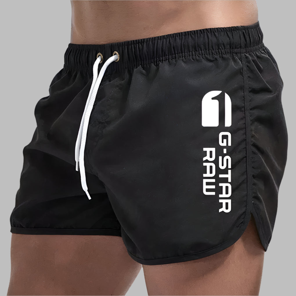 Short de bain à séchage rapide avec cordon de serrage