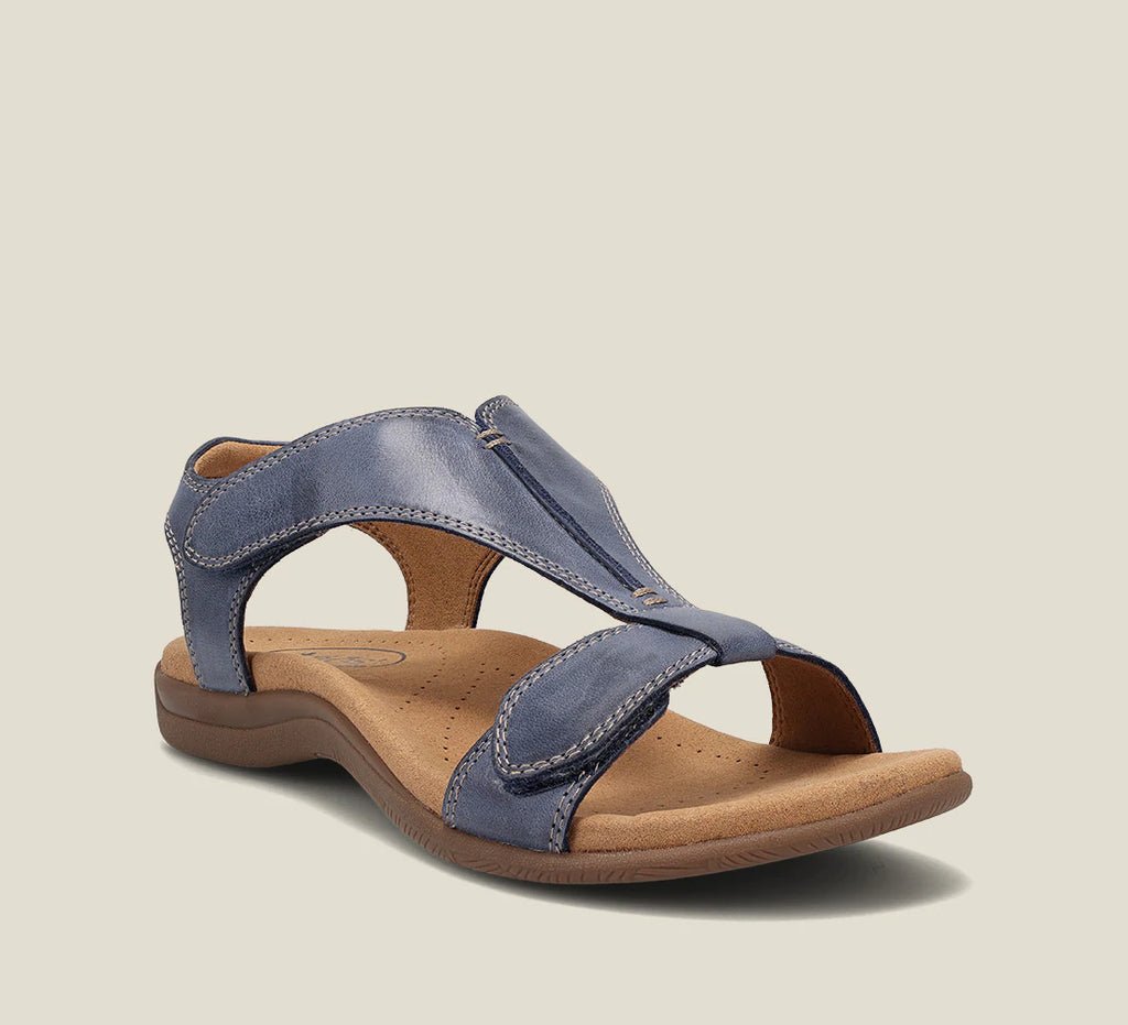 Comfort Cushioned Strap Sandals with Velcro Closure
