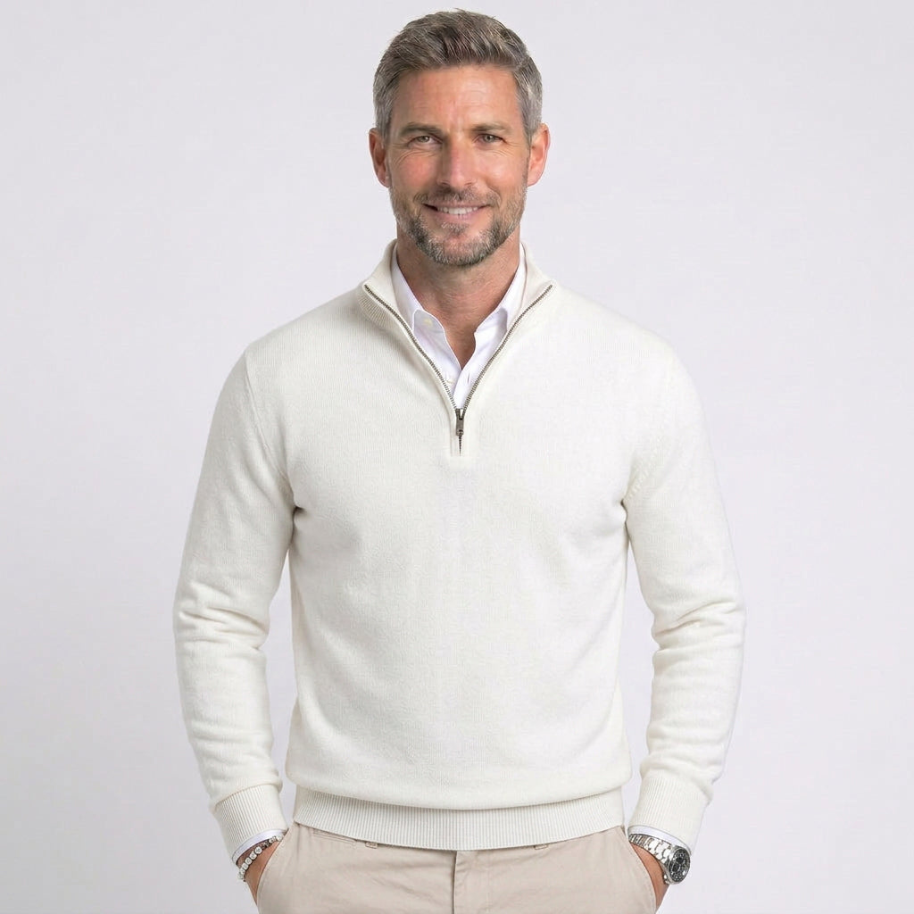 Men’s Quarter Zip Knit Sweater