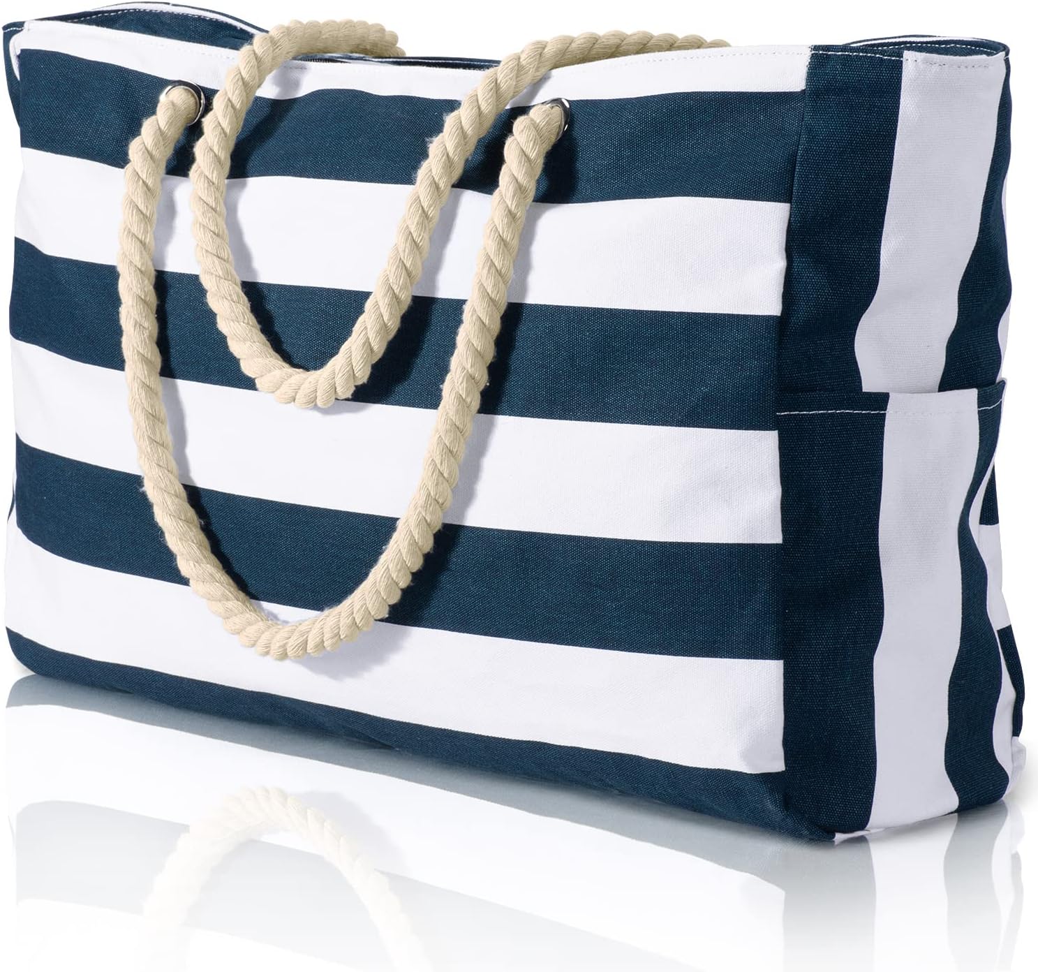Tote Bag – Striped Rope Handle Everyday Style