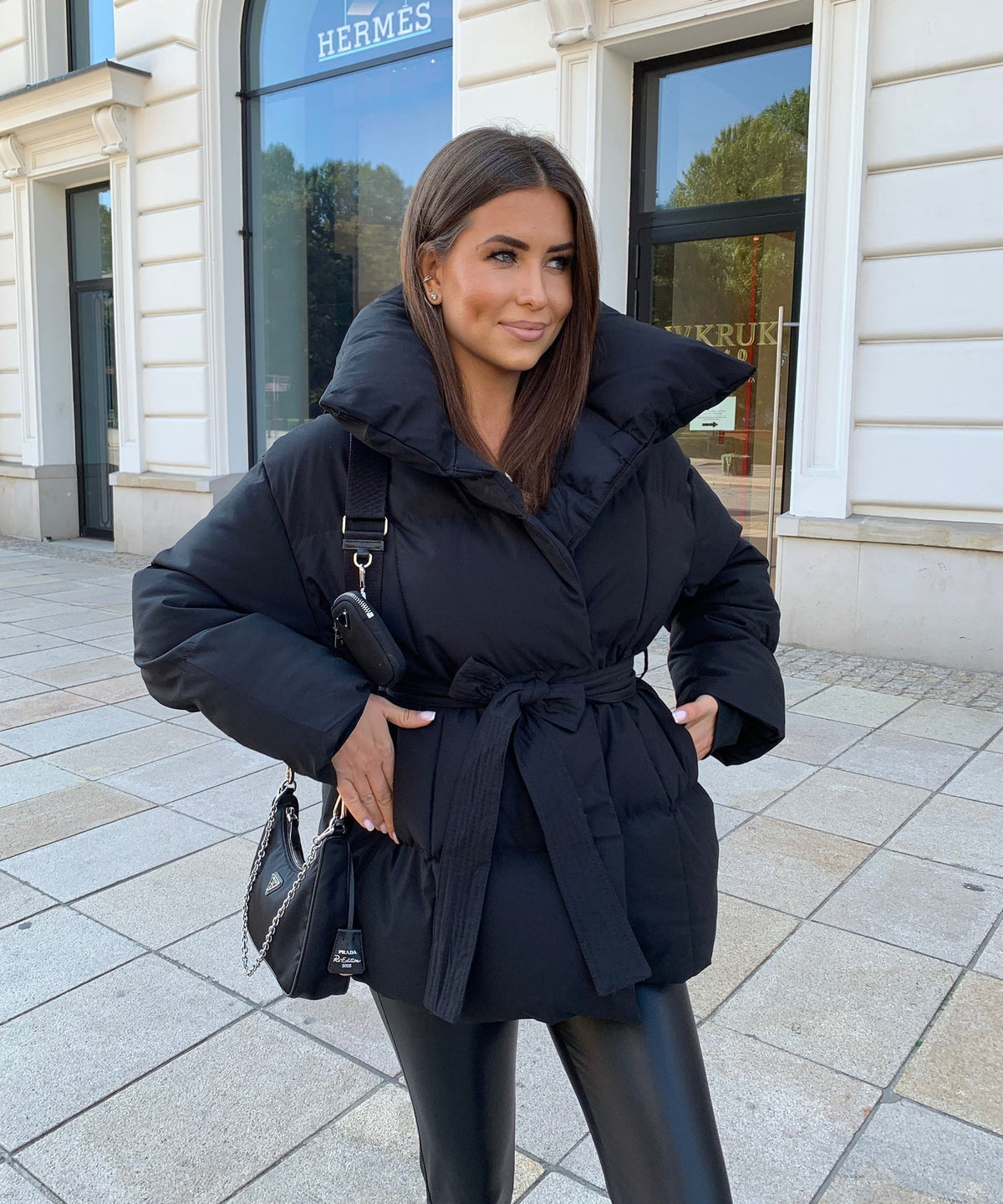 Doudoune ceinturée pour femme