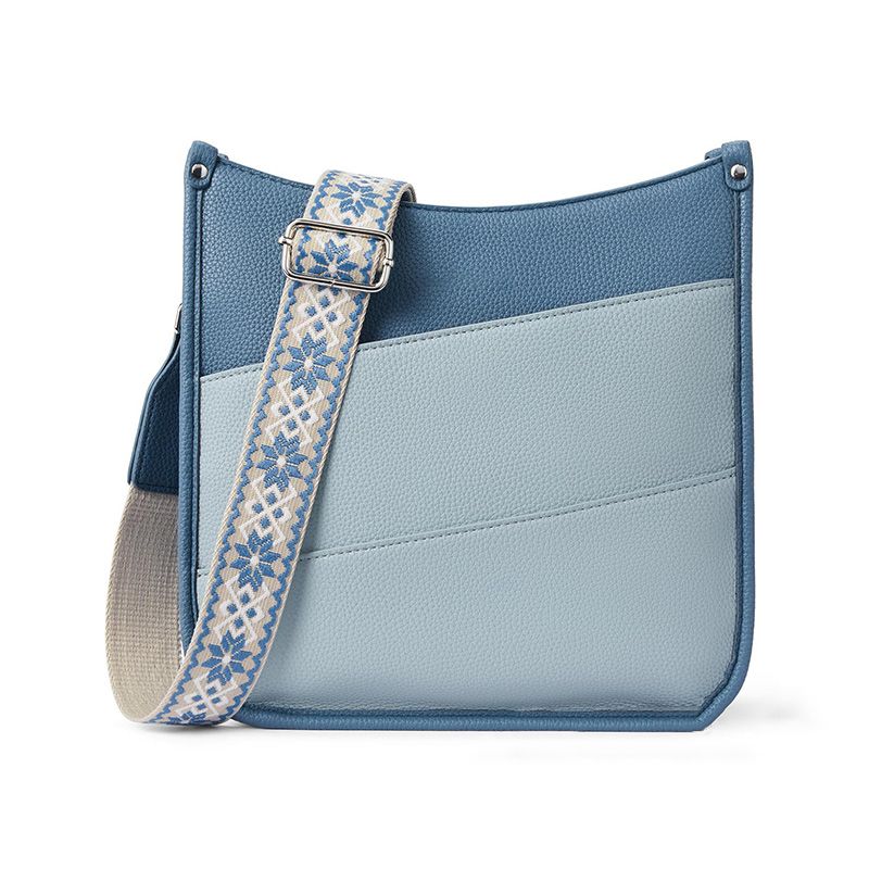 Crossbody Bag with Woven Jacquard Strap
