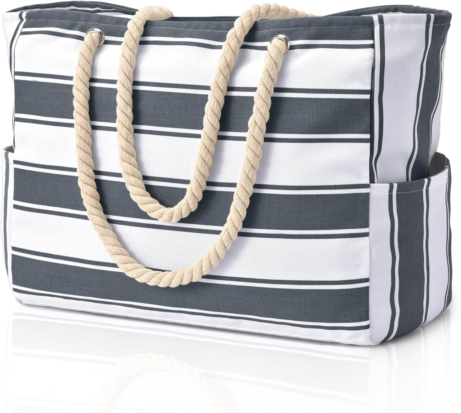 Tote Bag – Striped Rope Handle Everyday Style