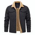 Veste trucker pour homme doublée en sherpa avec poches à rabat