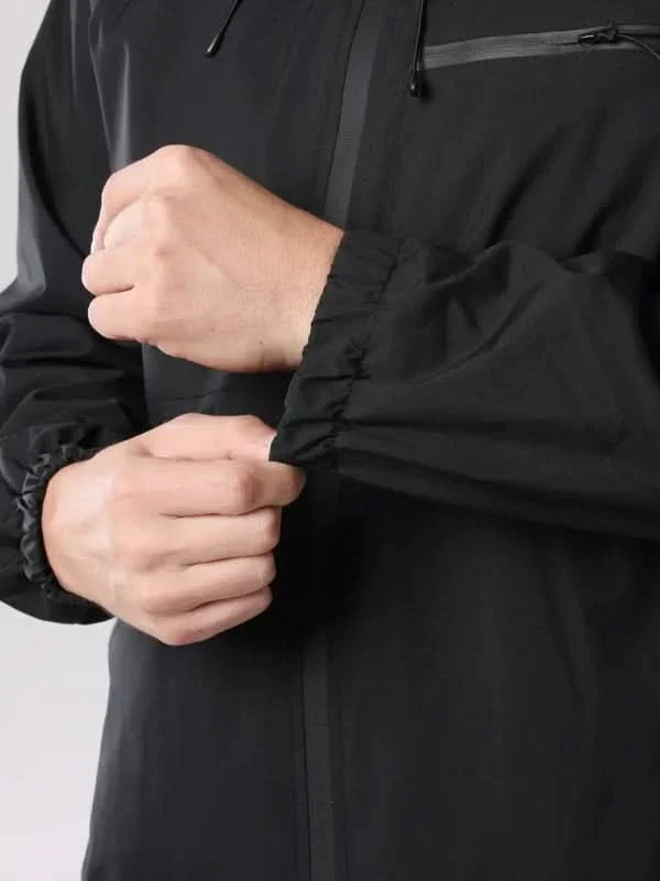 Men's Hooded Lightweight Shell Jacket with Chest Pocket