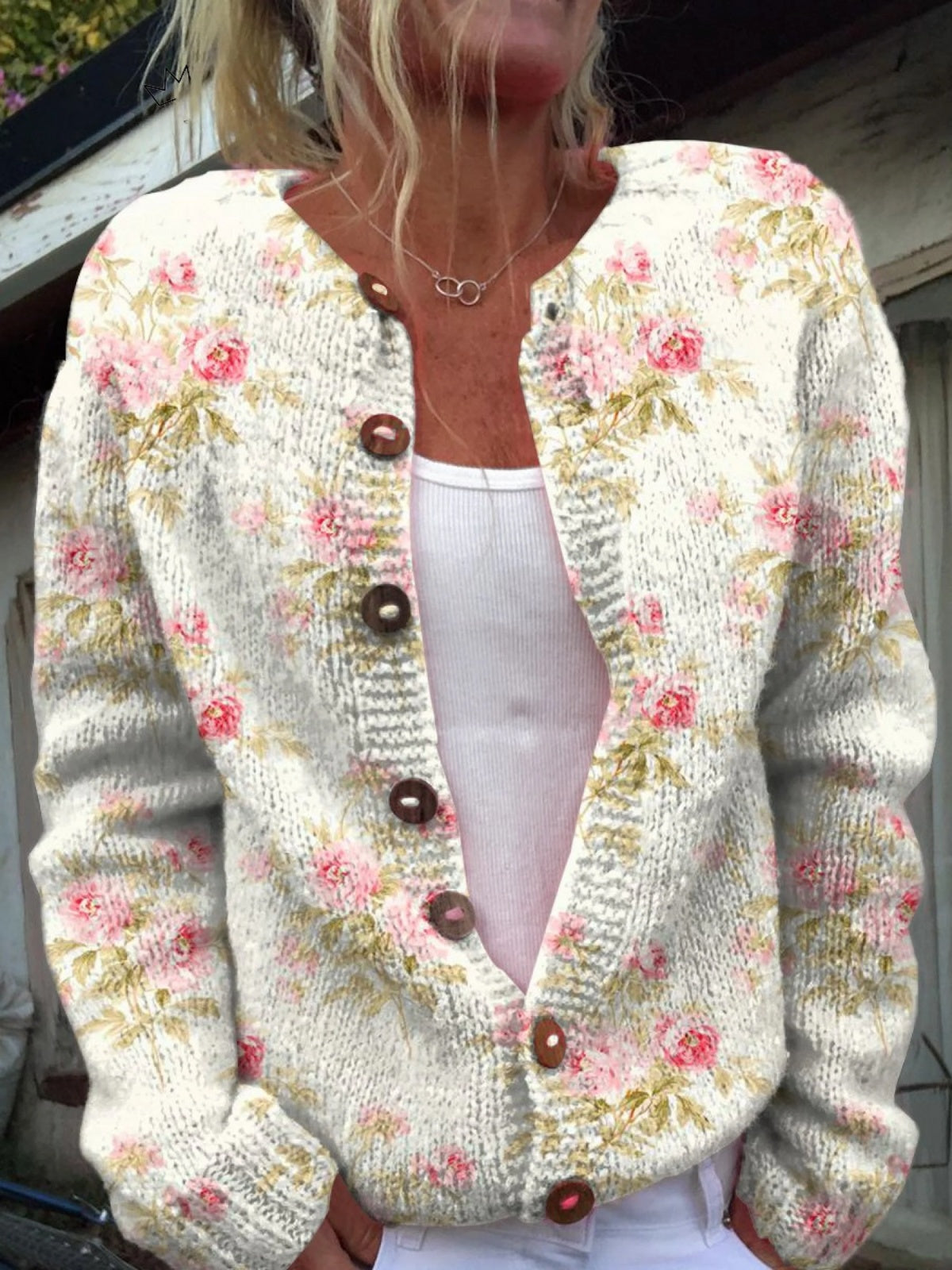 Women's Button-Front Knit Cardigan