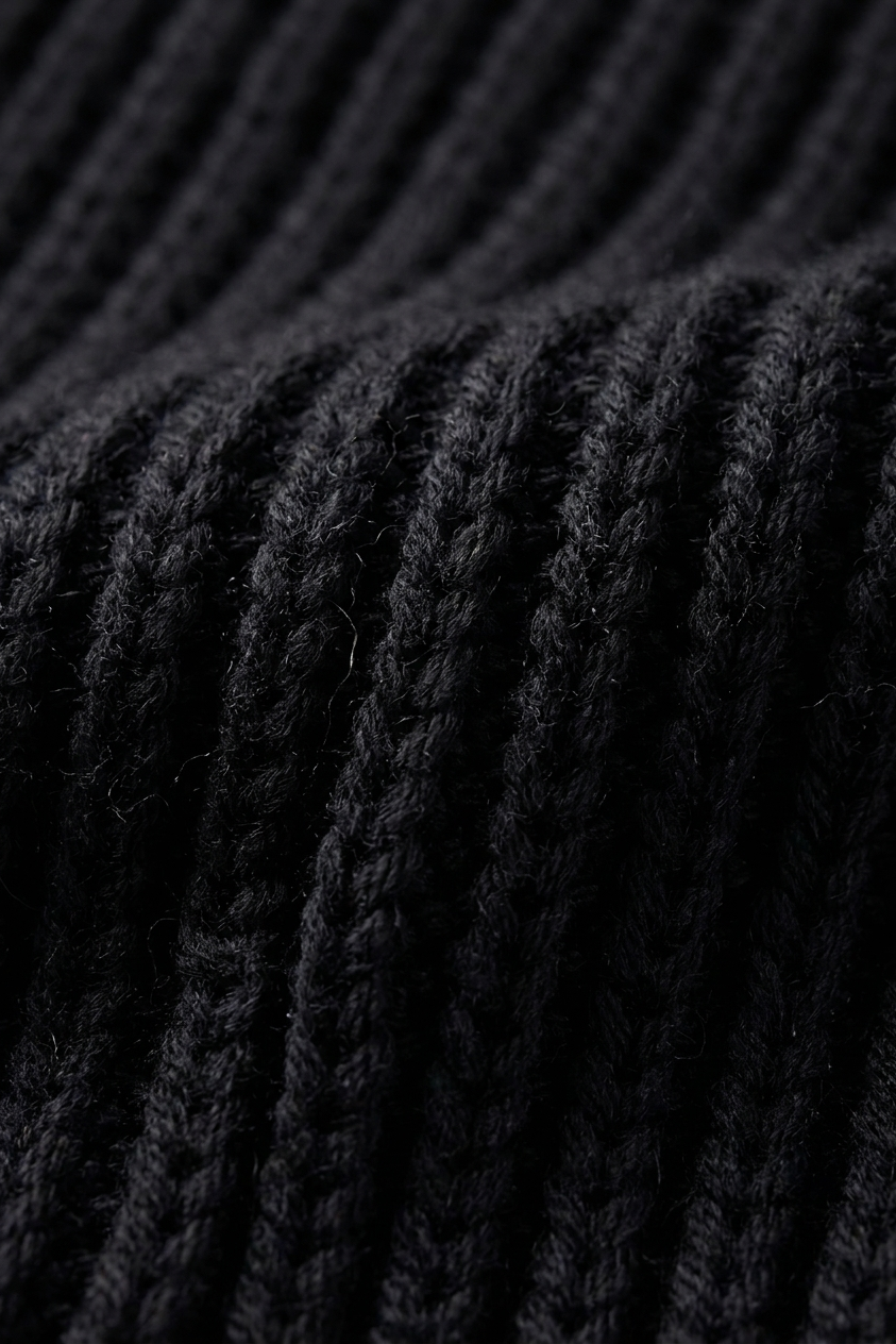 Women's Open Front Ribbed Knit Pocket Cardigan