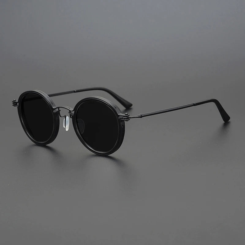 Vintage Round Metal Frame Steampunk Sunglasses