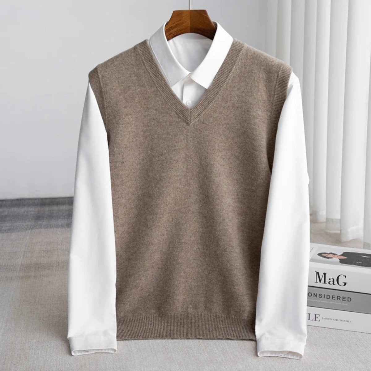 Men's Knitted V-Neck Sweater Vest