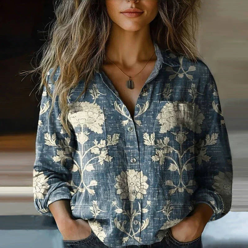 Bandana Print Ombre Button-Up Shirt