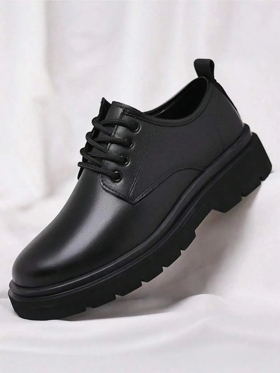 Men's Chunky Sole Leather Derby Shoes