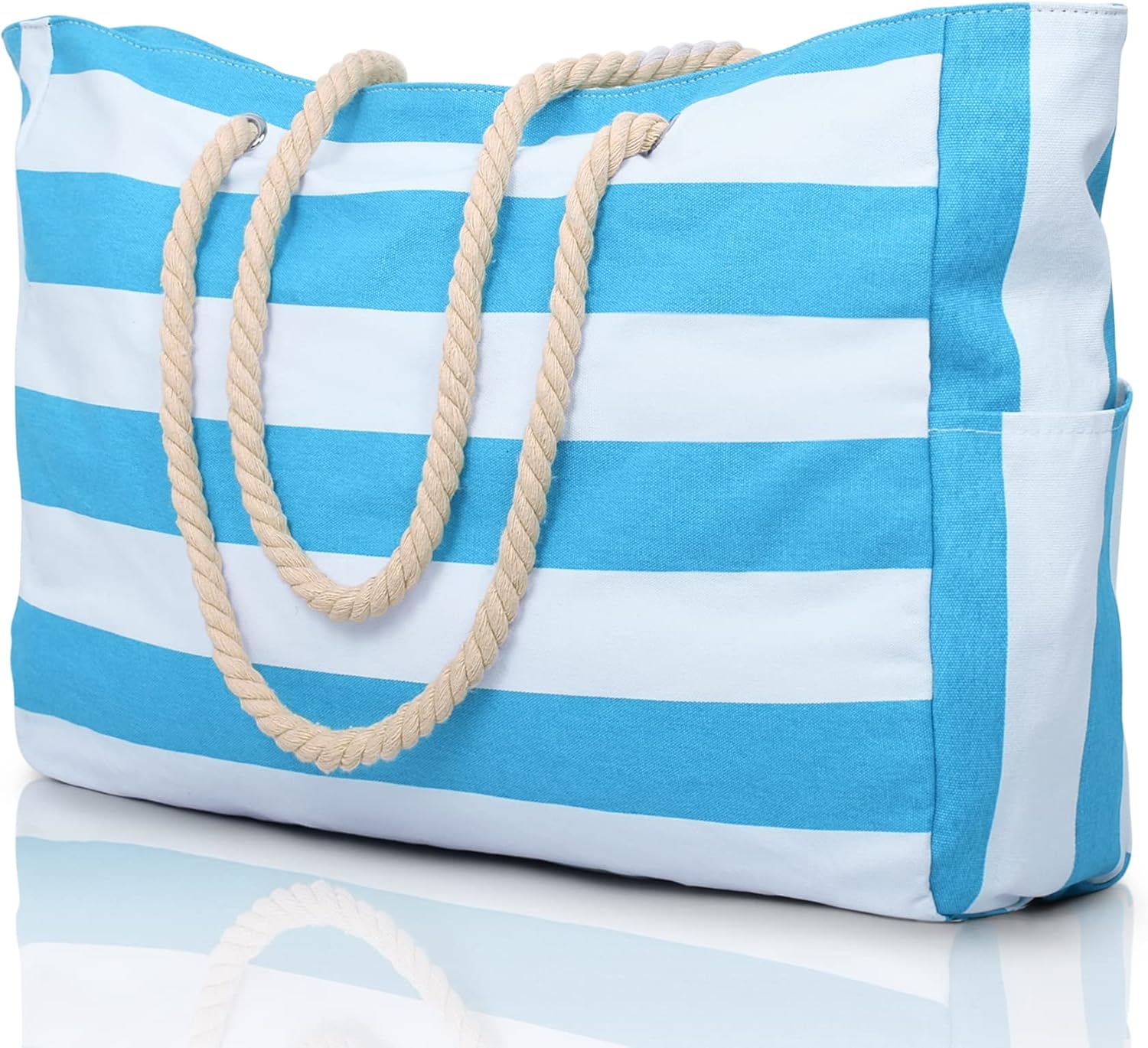 Tote Bag – Striped Rope Handle Everyday Style