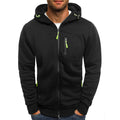 Sweat à capuche pour homme entièrement zippé avec poches zippées contrastantes