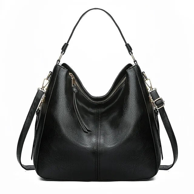 Women's Hobo Bag with Detachable Pouch and Strap