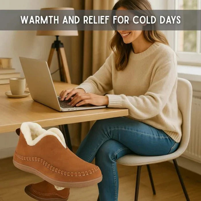 Women's Faux Fur Lined Moc Toe Slip-On Boots