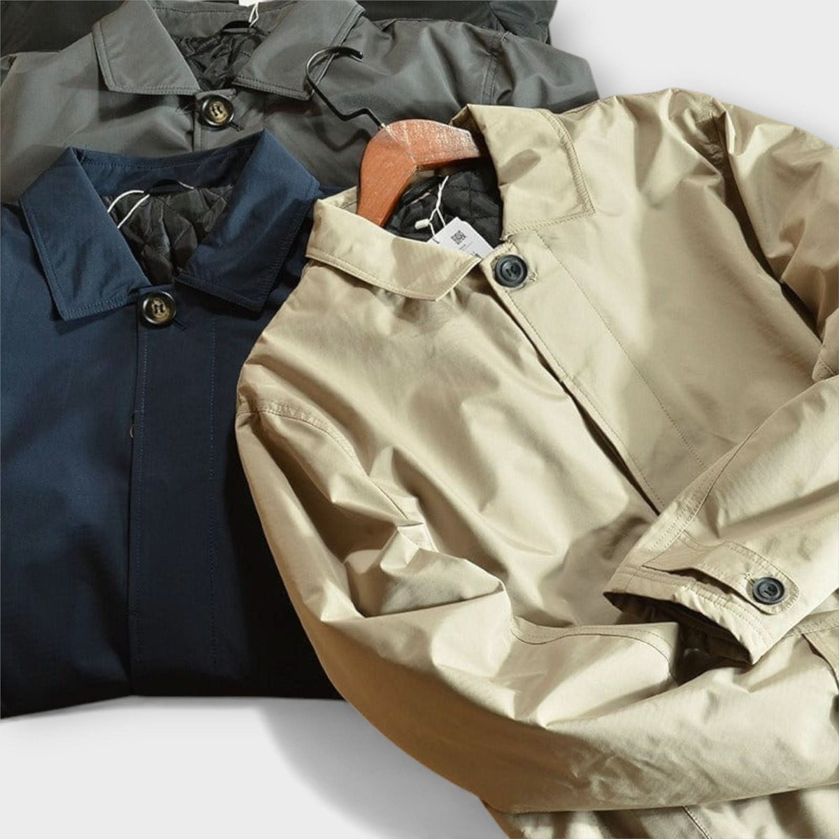 Men's Longline Single-Breasted Trench Coat