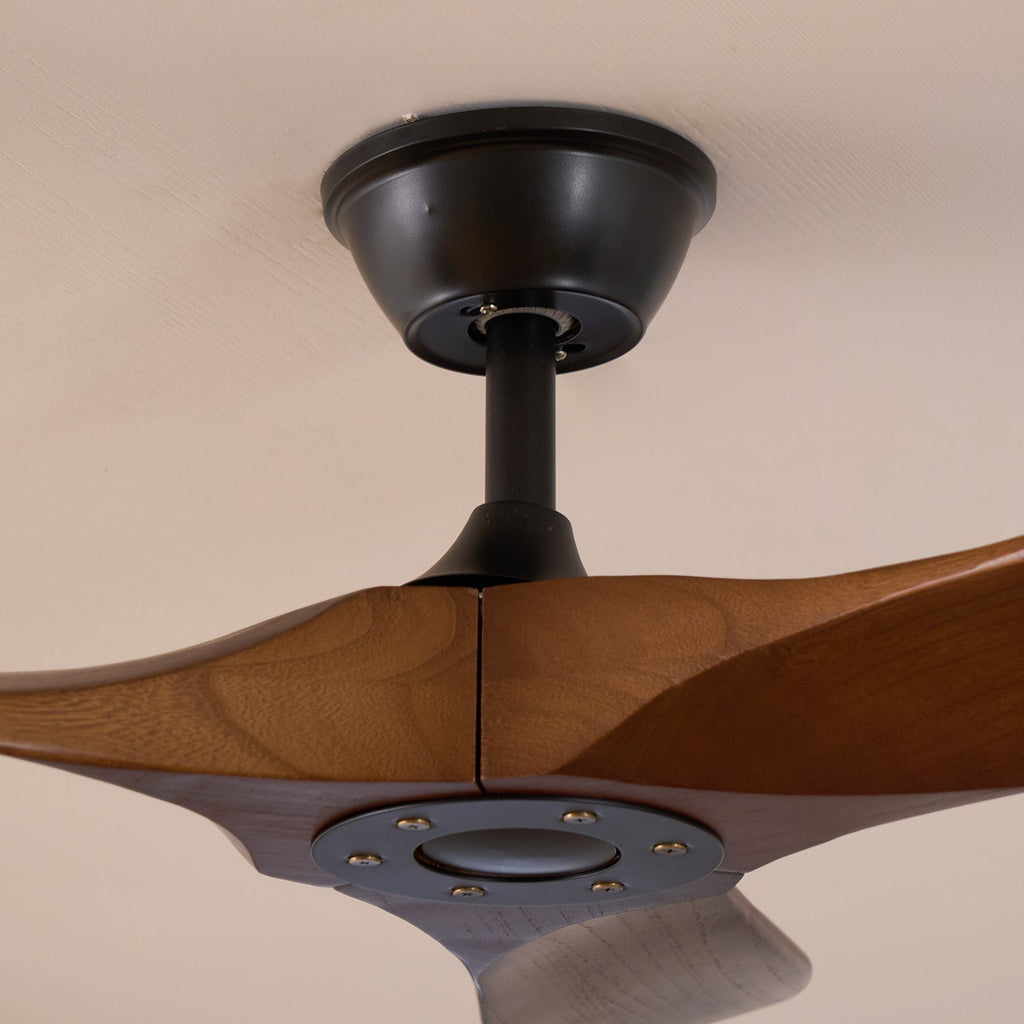 Wooden 3-Blade Ceiling Fan with Remote Control