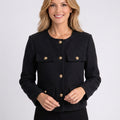 Jacket – Button Front Cropped Tailored Style