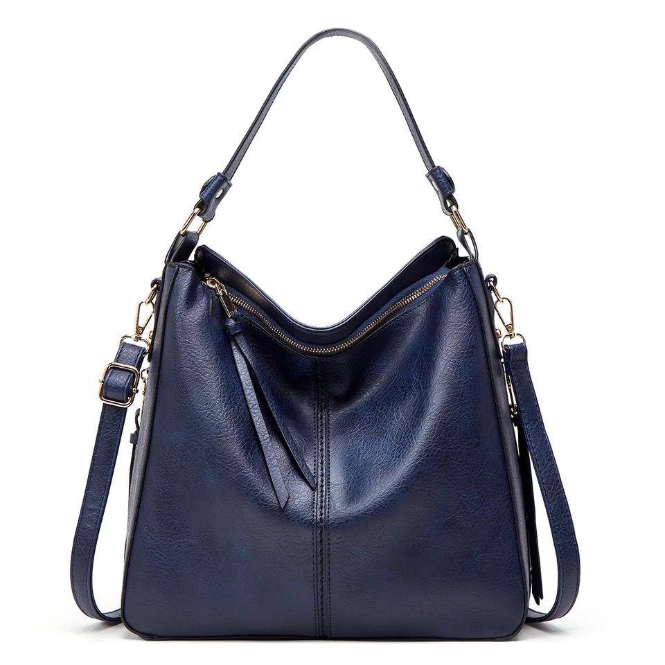 Women's Hobo Bag with Detachable Pouch and Strap