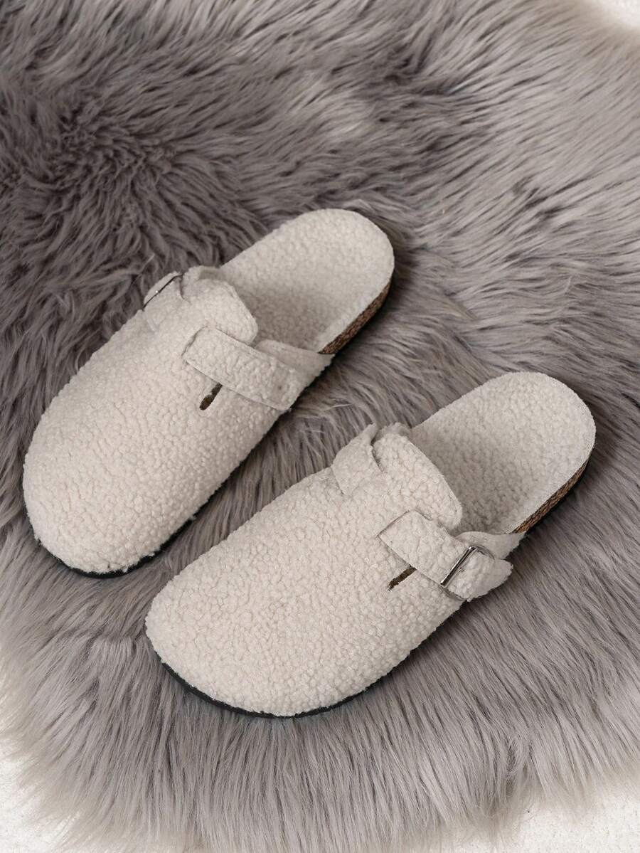 Men's Suede-Effect Closed Toe Buckle Sandals