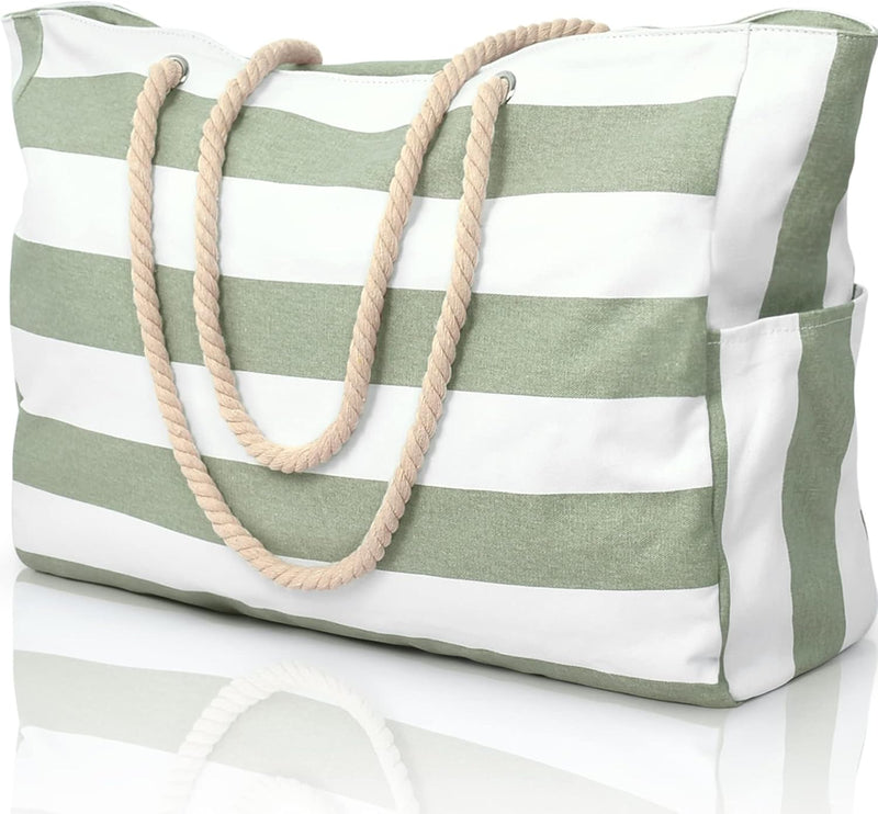 Tote Bag – Striped Rope Handle Everyday Style