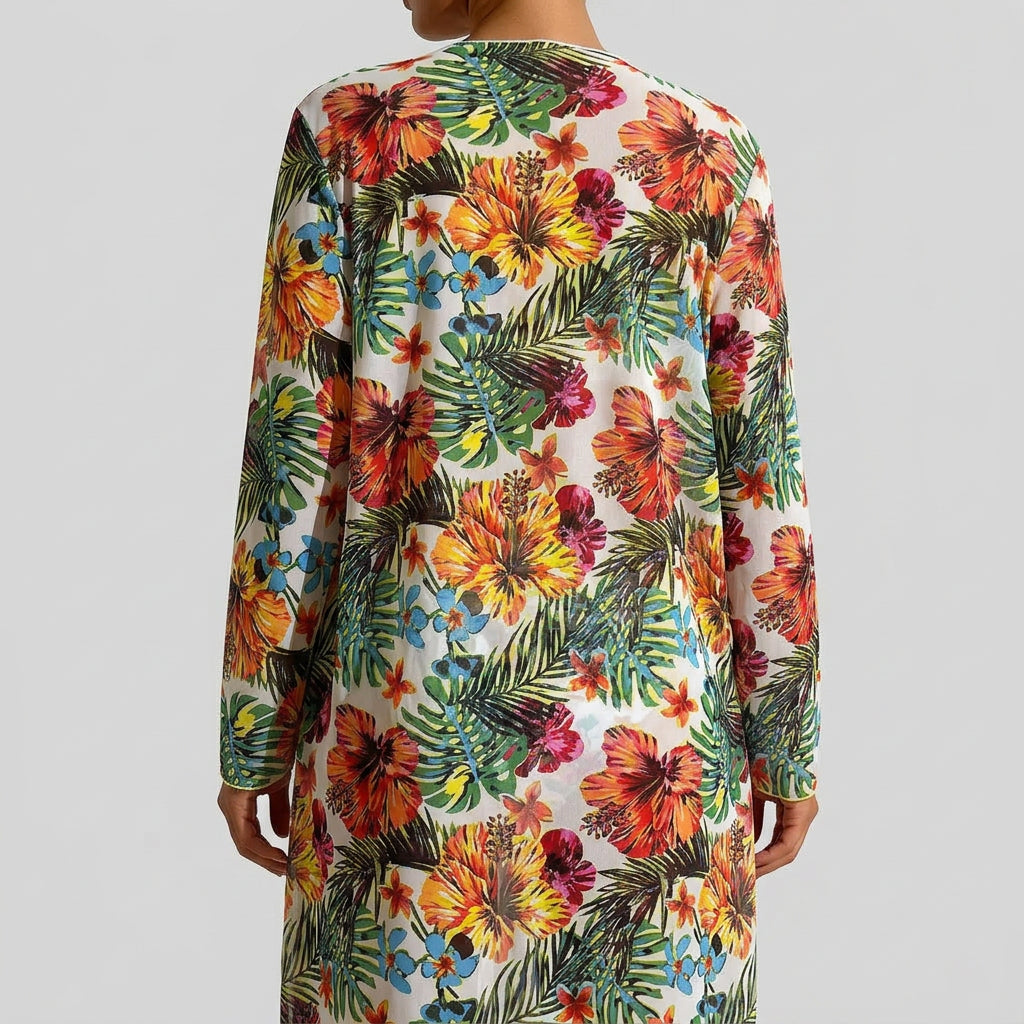 Bikini Set – Tropical Print Cover-Up Style