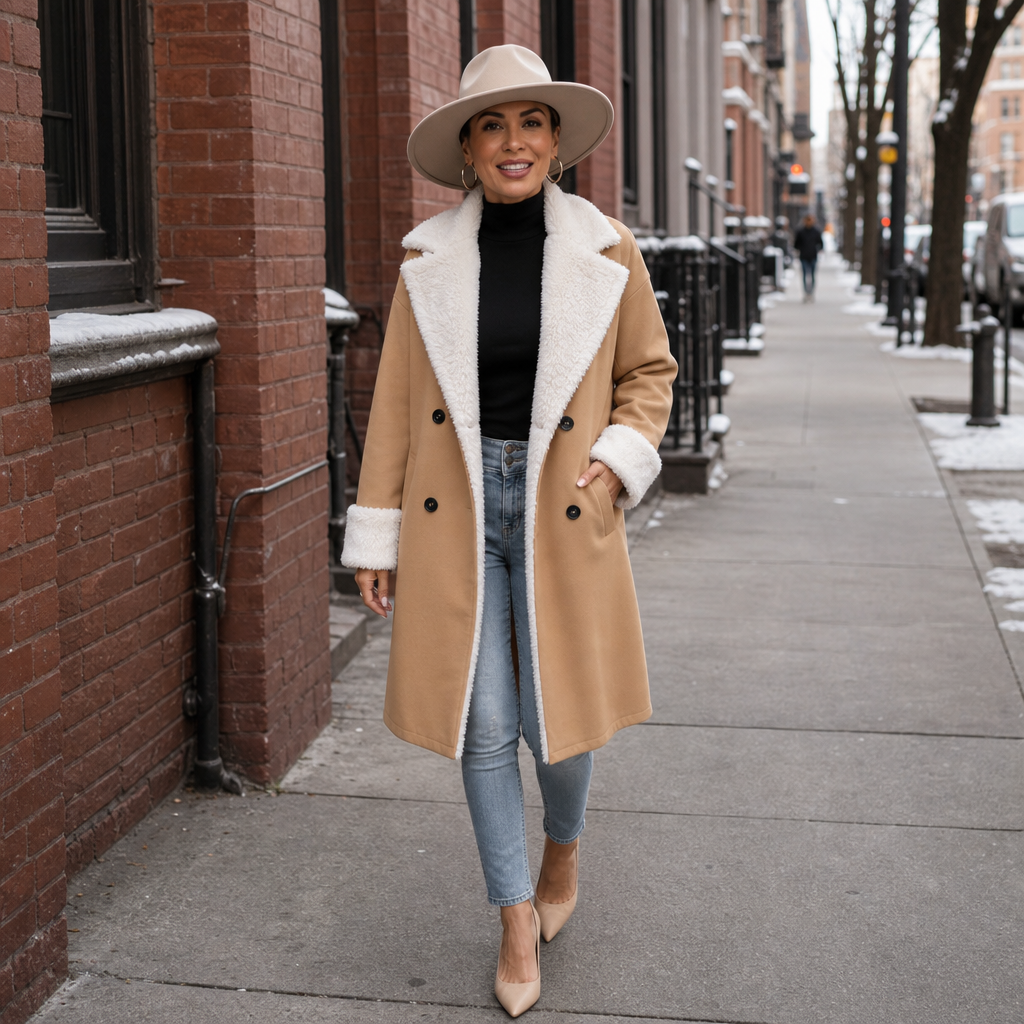 Women's Double-Breasted Coat