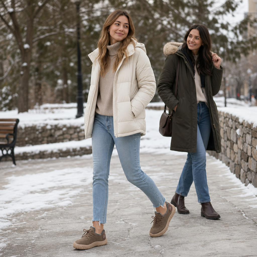Baskets d'hiver à lacets pour femme, doublées en fausse fourrure