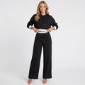 Cropped Hoodie Co-Ord Set – Wide Leg Drawstring Style
