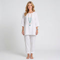 Relaxed Co-Ord Set – Button Neck Top and Trousers Style