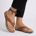 Textured Flip Flop Sandals – Flat Slip On Style