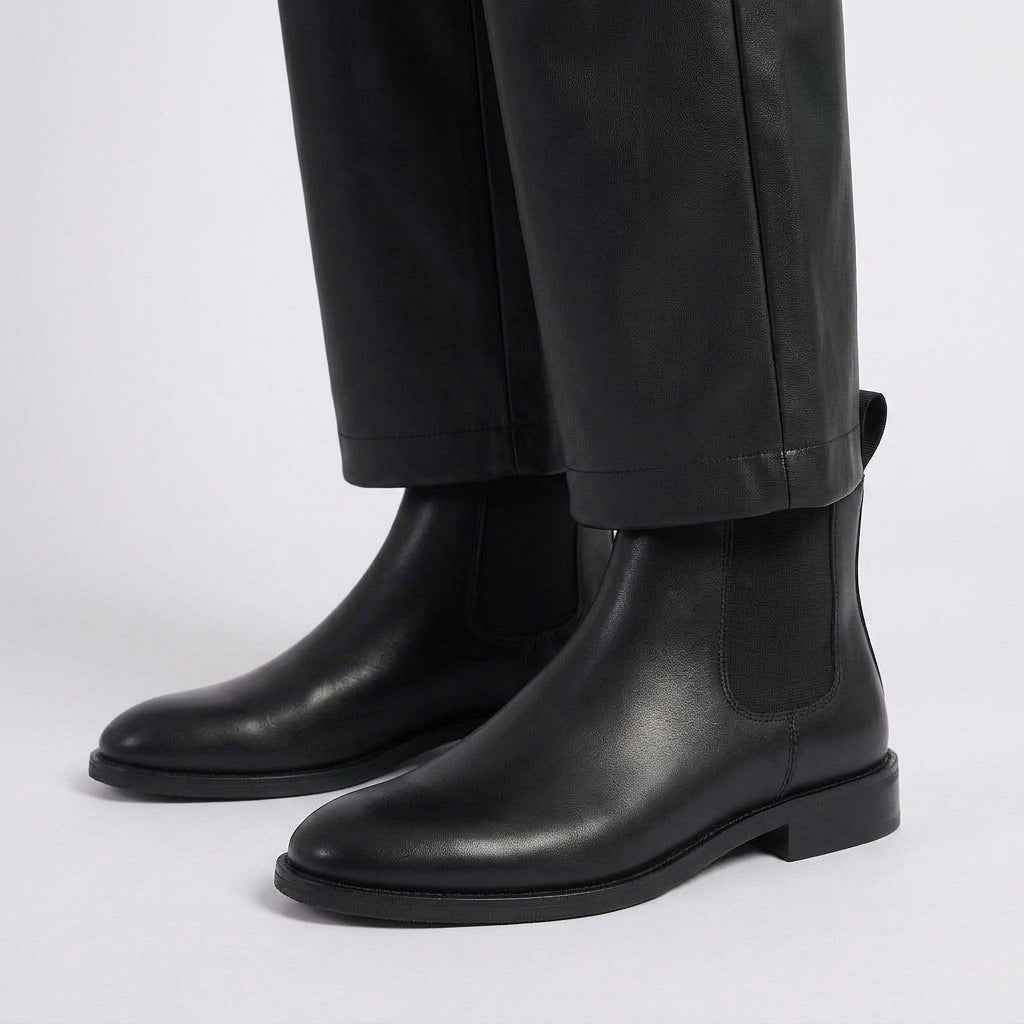 Chelsea Flat Ankle Boots – Slip On Round Toe Style