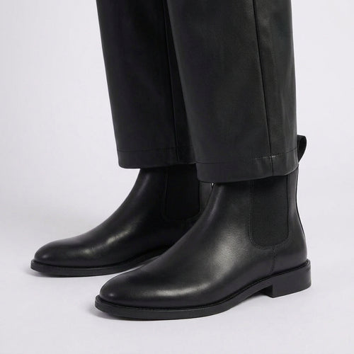 Chelsea Flat Ankle Boots – Slip On Round Toe Style