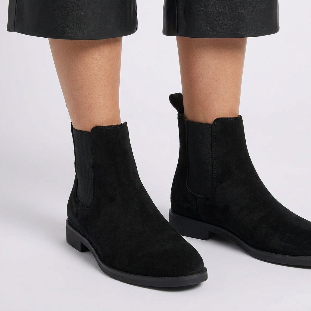Chelsea Flat Ankle Boots – Slip On Round Toe Style