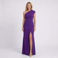 Women’s One Shoulder Maxi Dress – Side Split Formal Long Dress