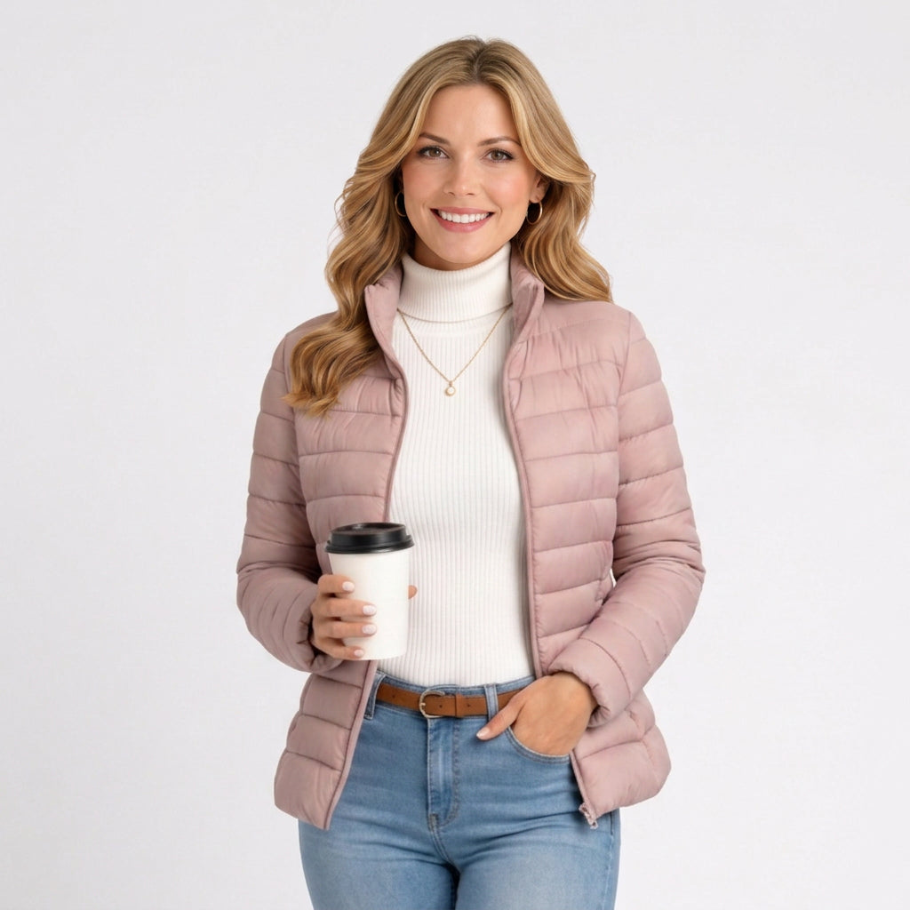 Lightweight Quilted Jacket – Zip Front Casual Layer