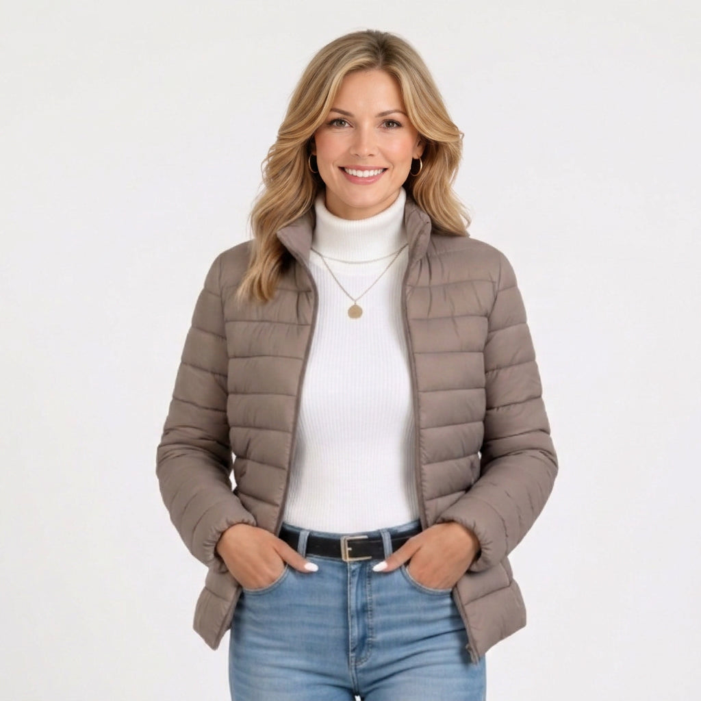 Lightweight Quilted Jacket – Zip Front Casual Layer