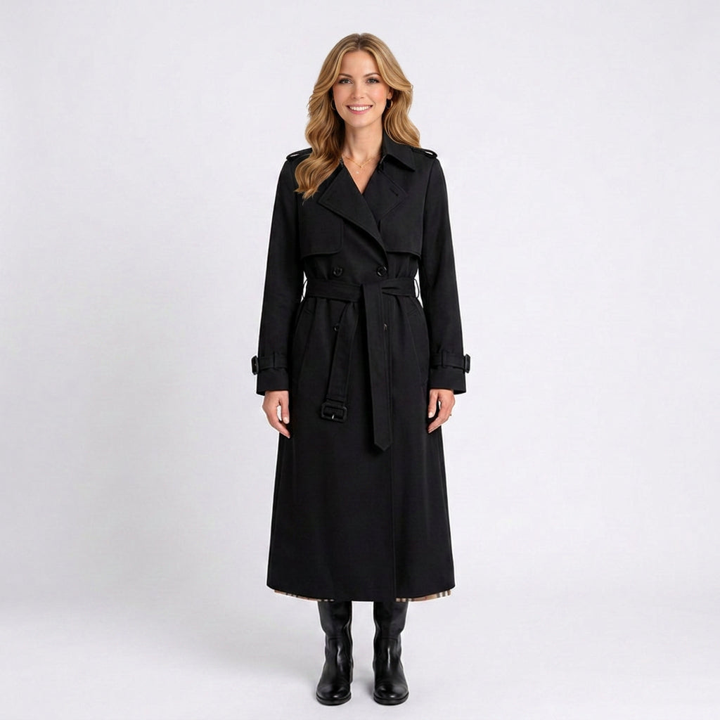 Trench Coat Women’s Belted Double Breasted Coat