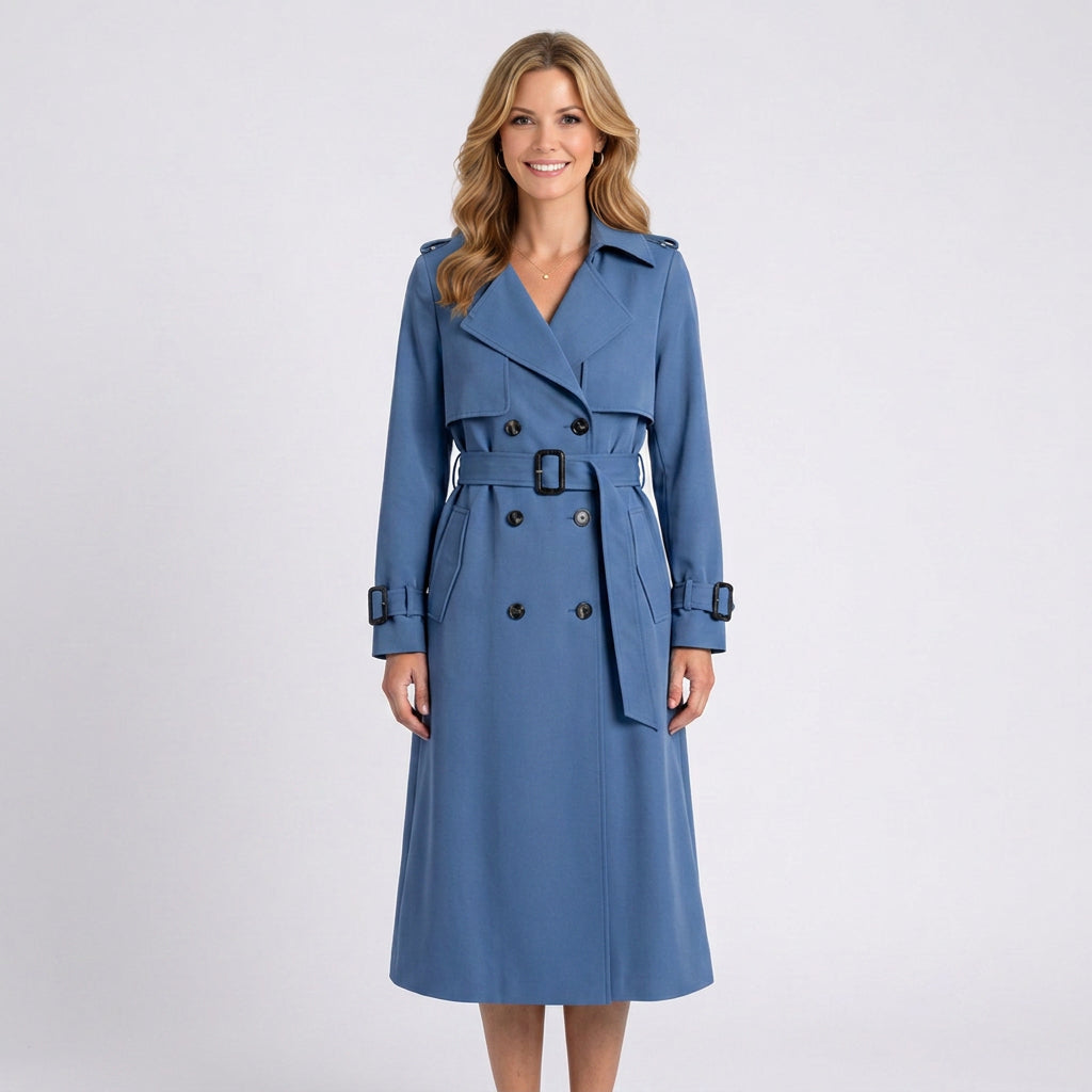 Trench Coat Women’s Belted Double Breasted Coat
