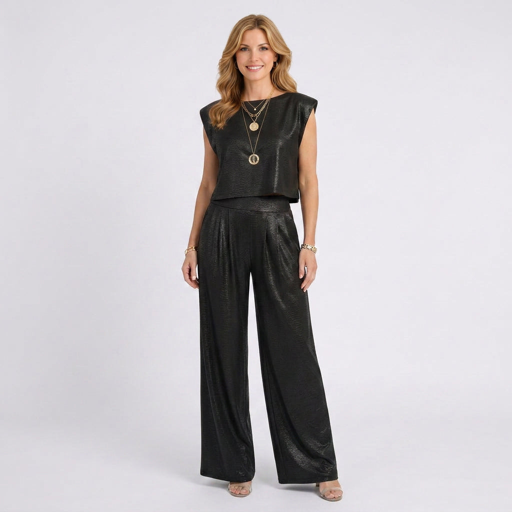 Wide Leg Trouser Set Women’s Sleeveless Co-ord Outfit