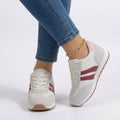Stripe Trainers Women’s Lace-Up Casual Sneakers