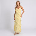 Maxi Dress – Ruffle Detail Flowing Elegant Style