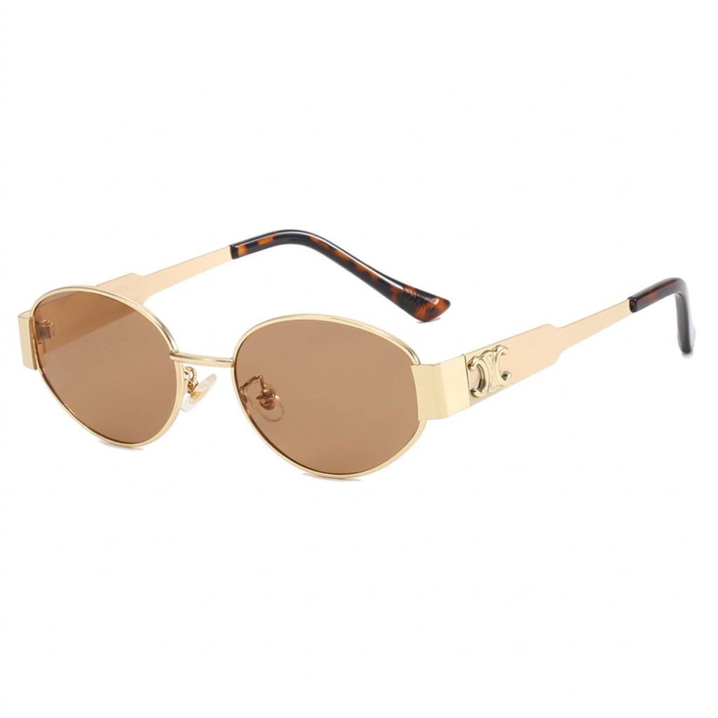 Oval Sunglasses – Slim Frame Retro Style