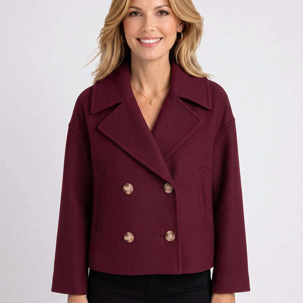 Cropped Coat – Double Breasted Tailored Style