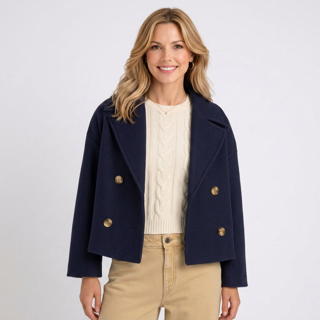 Cropped Coat – Double Breasted Tailored Style