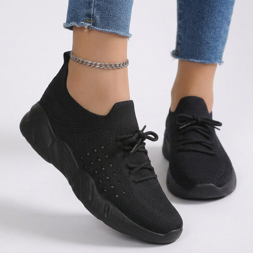 Sneakers – Knit Lace-Up Everyday Style