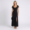 Maxi Dress – Sweetheart Neckline Split Hem Style
