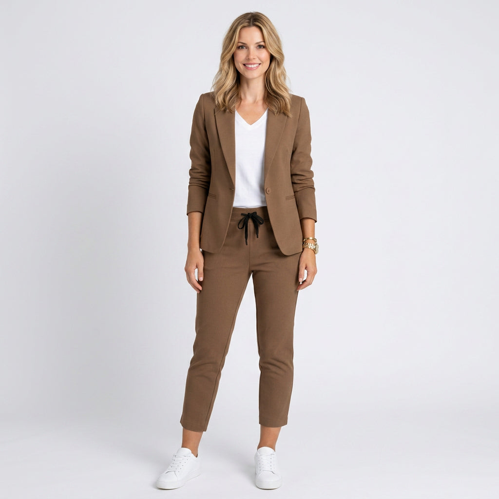 Co-Ord Set – Blazer and Drawstring Trouser Smart Style